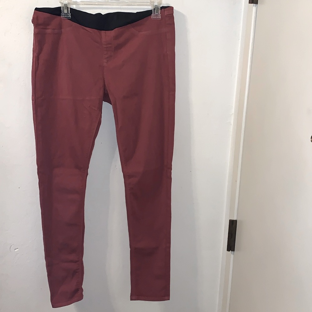 -Women's Maternity Just Black Burg Red Denim Skinny Pant Leggings #SF72M-Size 30 - Picture 3 of 13